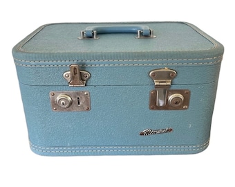 Mid 20th Century Vintage Monarch Train Case - Imperfect but Discounted - Structurally Sound with Stains