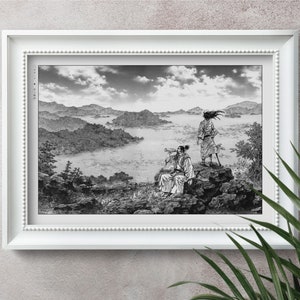 Vagabond Manga Wall Art - manga gift ideas, Samurai art decor, Musashi print, Japanese Art Work, Anime Artistry, Manga poster print