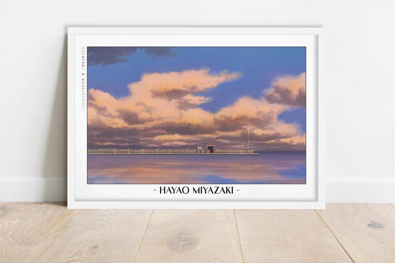 Studio Ghibli Poster | Framed Hayao Miyazaki Art Prints - Etsy