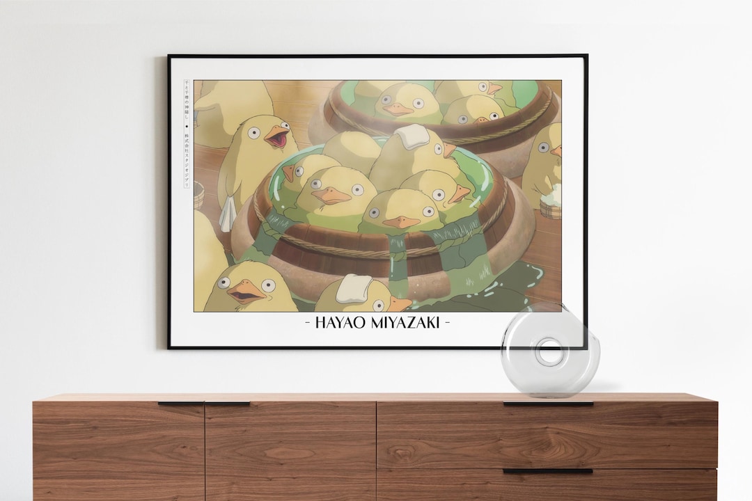 Studio Ghibli Poster | Framed Hayao Miyazaki Art Prints - Etsy