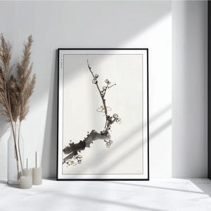 Hokusai Flower Ukiyo-e Print: Japanese Art Poster, Nature-Inspired Decor