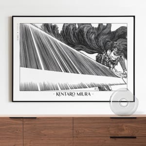 Berserk Manga Poster, Kentaro Miura Art Print, Japanese Anime Wall Art Gifts, A3/A4/A5 Framed Posters