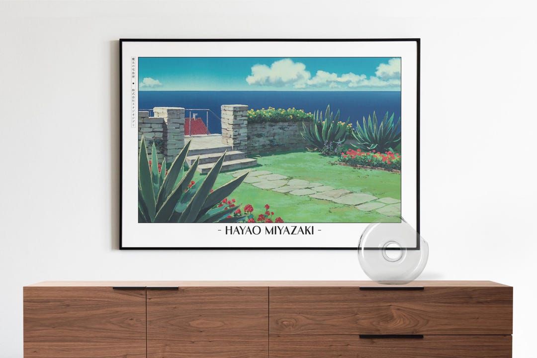 Studio Ghibli Poster | Framed Hayao Miyazaki Art Prints - Etsy