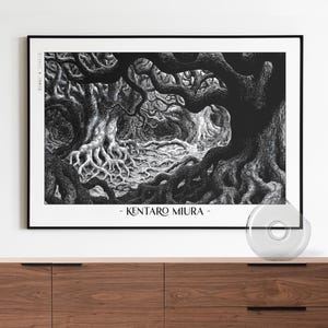 Berserk Manga Poster, Kentaro Miura Art Print, Japanese Anime Wall Art Gifts, A3/A4/A5 Framed Posters