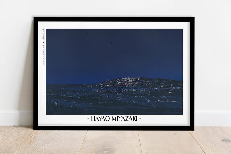 Studio Ghibli Poster | Framed Hayao Miyazaki Art Prints - Etsy