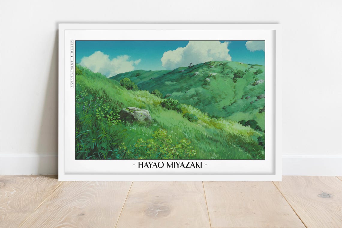 Studio Ghibli Poster | Framed Hayao Miyazaki Art Prints - Etsy