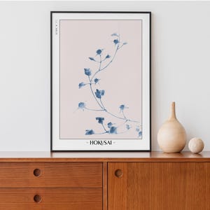 Hokusai Art Print | Japanese Flowers Artwork