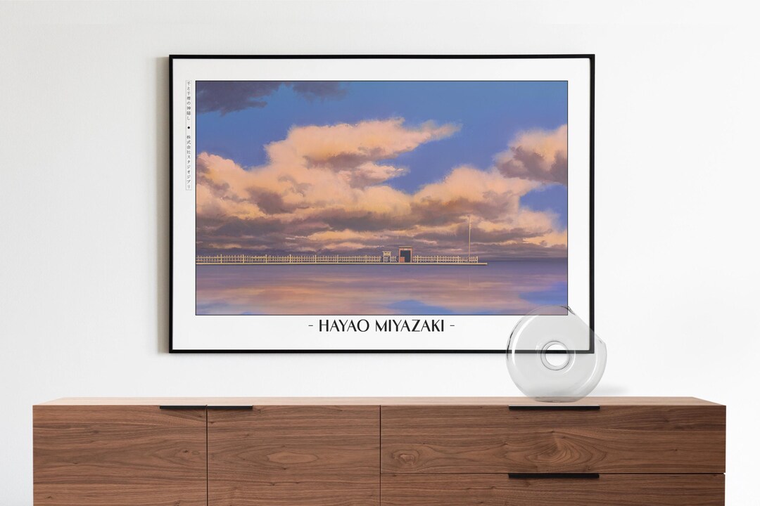 Studio Ghibli Poster | Framed Hayao Miyazaki Art Prints - Etsy