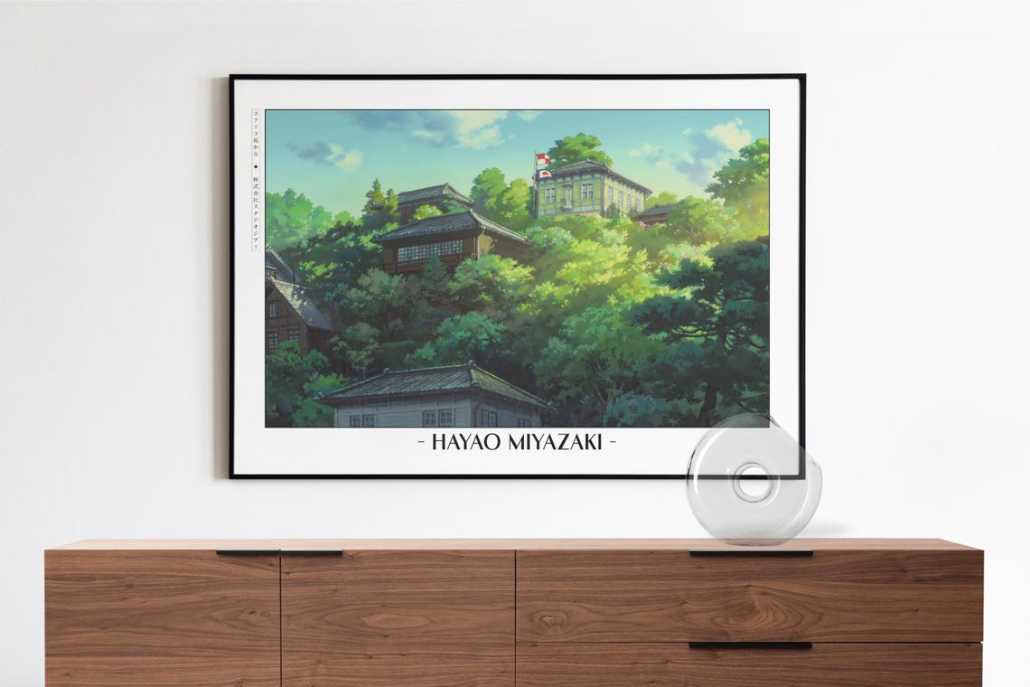 Studio Ghibli Poster | Framed Hayao Miyazaki Art Prints - Etsy