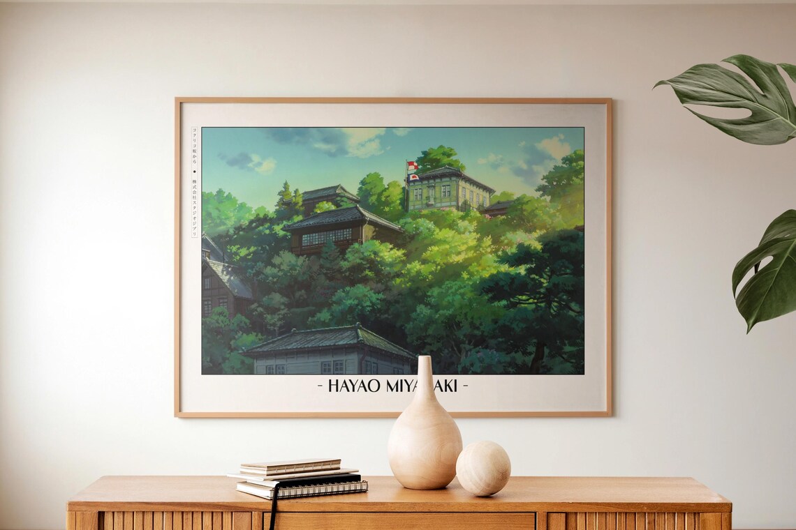 Studio Ghibli Poster | Framed Hayao Miyazaki Art Prints - Etsy