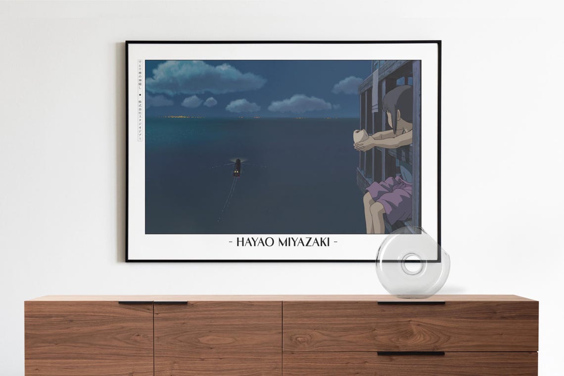 Studio Ghibli Poster | Framed Hayao Miyazaki Art Prints - Etsy