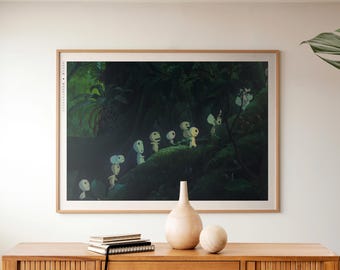 Ghibli Anime Poster | Hayao Miyazaki Kunstdruck, Japanischer Zeichentrickfilm Geschenke, A3 / A4 / A5 gerahmtes Poster