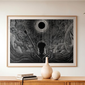 Berserk Manga Poster, Kentaro Miura Kunstdruck, Japanische Anime Wandkunst Geschenke, A3/A4/A5 gerahmte Poster