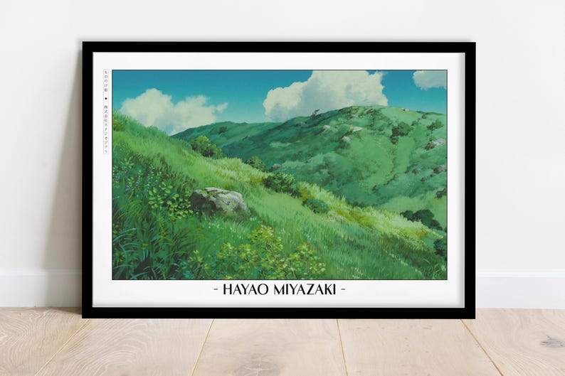 Studio Ghibli Poster | Framed Hayao Miyazaki Art Prints - Etsy