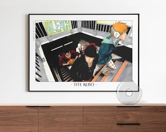 Shonen Anime Poster | Tite Kubo Kunstdruck, japanischer Manga Wandkunst Geschenke, A3/A4/A5 gerahmte Poster