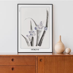 Hokusai Art Print | Japanese Flowers Artwork