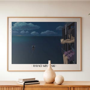 Studio Ghibli Poster | Framed Hayao Miyazaki Art Prints - Etsy
