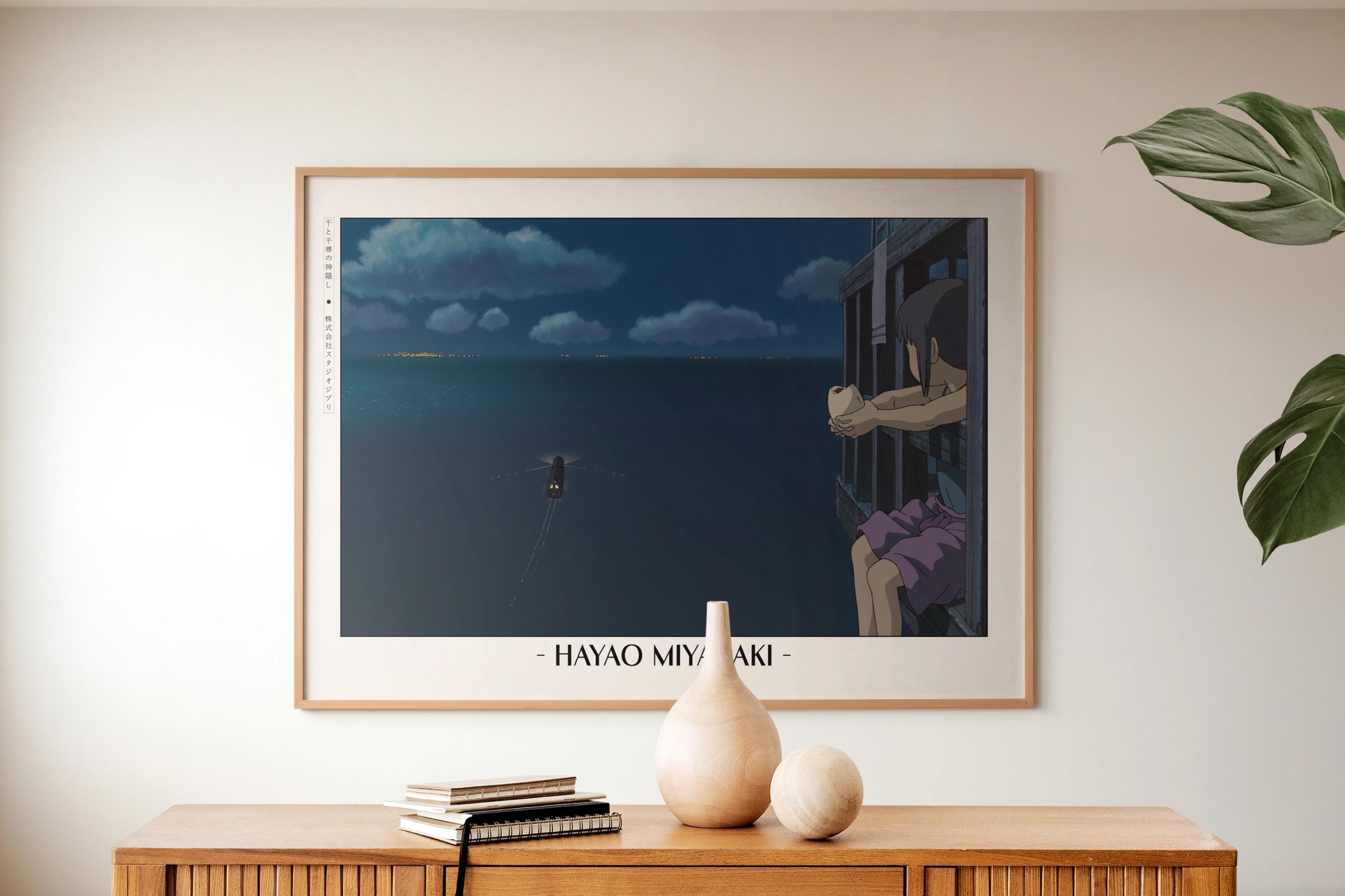 Studio Ghibli Poster | Framed Hayao Miyazaki Art Prints - Etsy