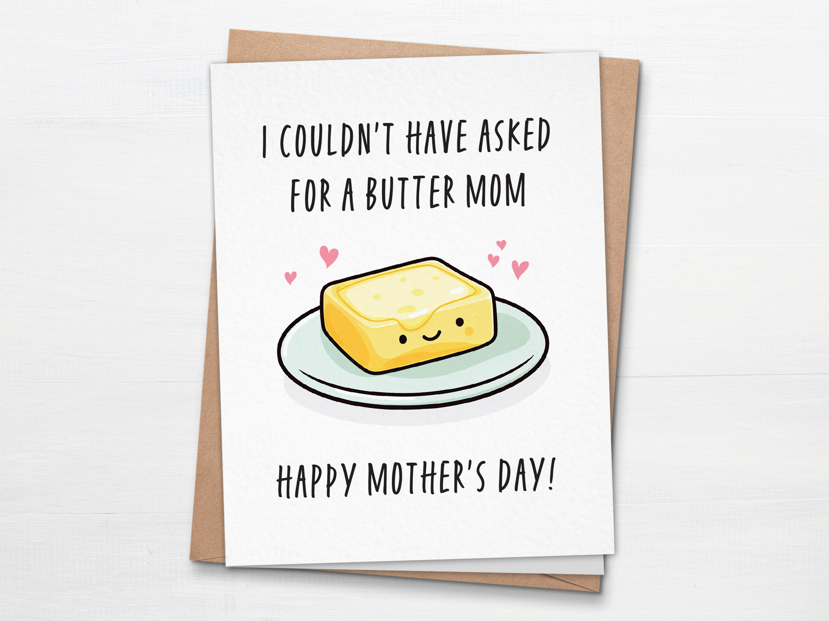 Funny Mother's Day Card, Butter Mom Pun Greeting Card - Etsy