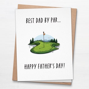 Carte de fête des pères amusante pour golfeur - carte de voeux pour amateur de golf, carte de fête des pères sportive pour papa