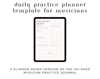 Daily Practice Log and Digital Planner for Musicians | iPad and GoodNotes Compatible