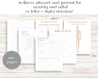 Wellness Journal & Planer für Neurodivergente Erwachsene mit Angst und ADHS | Optimierte ADHS-freundliche To-Do-Listen und Self-Care Journal