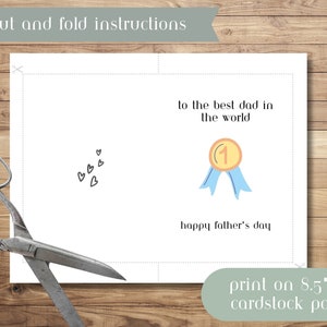 Printable Father&#39;s Day Card | Father&#39;s Day Gifts | Digital Card Download | Available in PDF and JPEG formats