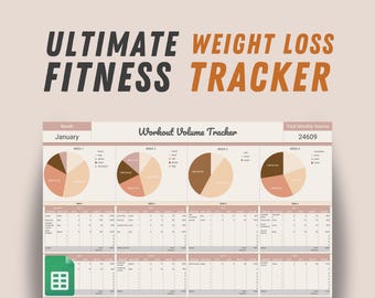 Ultimate Fitness & Weight Loss Tracker for Google Sheets (Digital Download)
