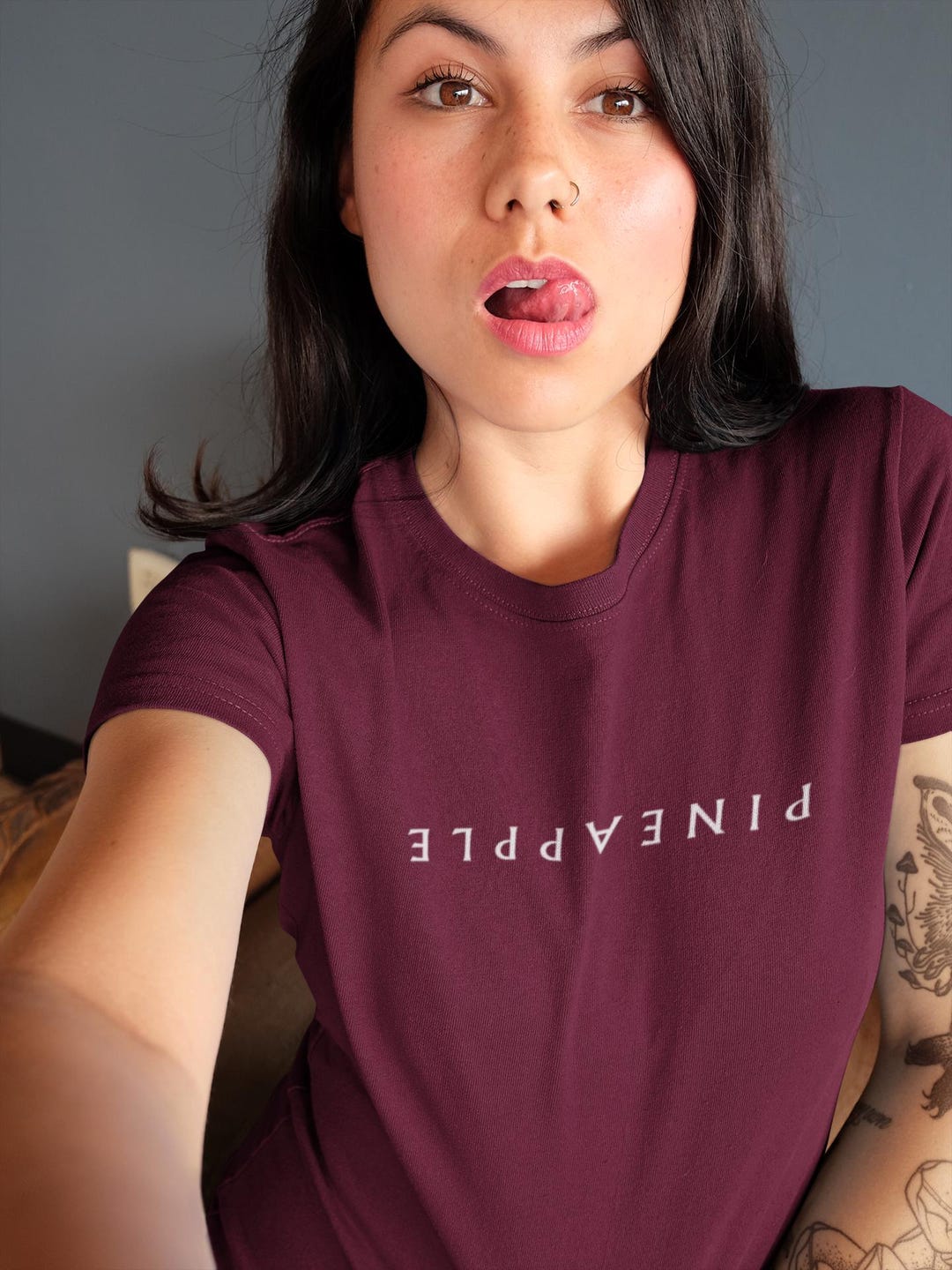 Upside Down Word Tee Women