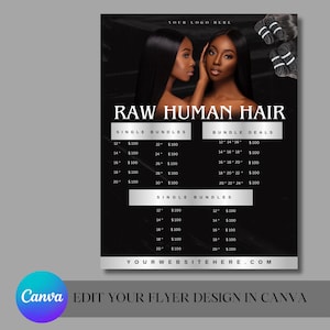 DIY Hair Pricelist Flyer: Bundle Deals Canva Template