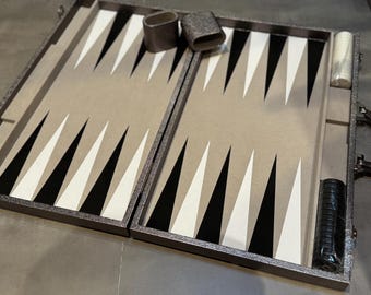 Modern Faux Leather Backgammon Set – Portable Strategy Game
