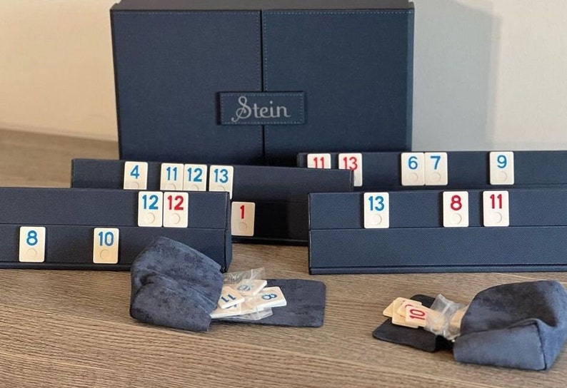 Elite Leather Rummikub Set With Locker, Rummy Board Game, Handmade