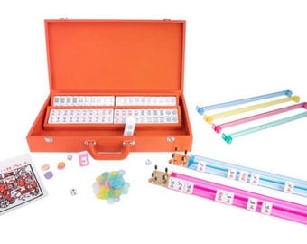American Mahjong Set • Luxury Vegan Leather Case, 166 Tiles