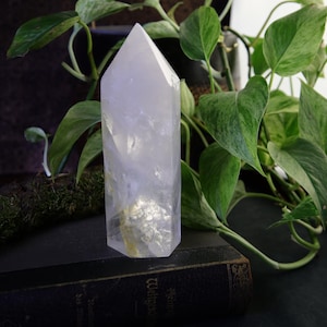 Beautiful Large Rock Crystal Point (point has chips!) - Healing Crystals Crystal Gemstone Minerals Esoteric Natural Smoky Quartz