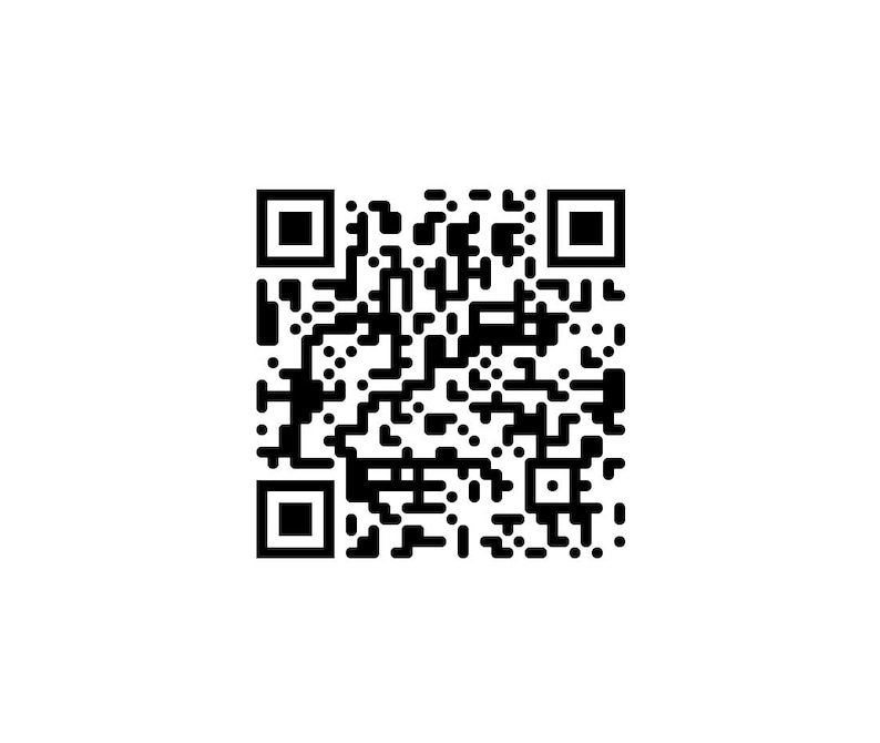 May include: Black and white QR code.