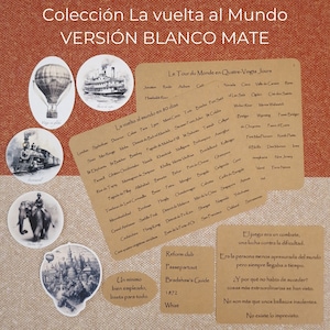 STICKERS "La Vuelta al Mundo en 80 Días". 147 PEGATINAS artesanales Ann Friks inspiradas en Jules Verne. Stickers.