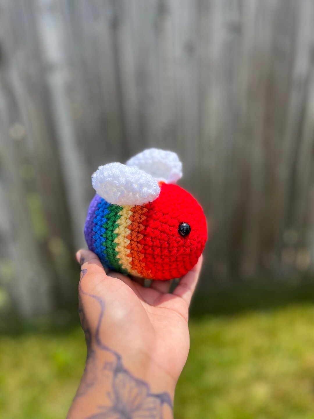 Crochet Gay Pride Bee Crochet Bee Plushie Crochet Gift Gay Pride - Etsy