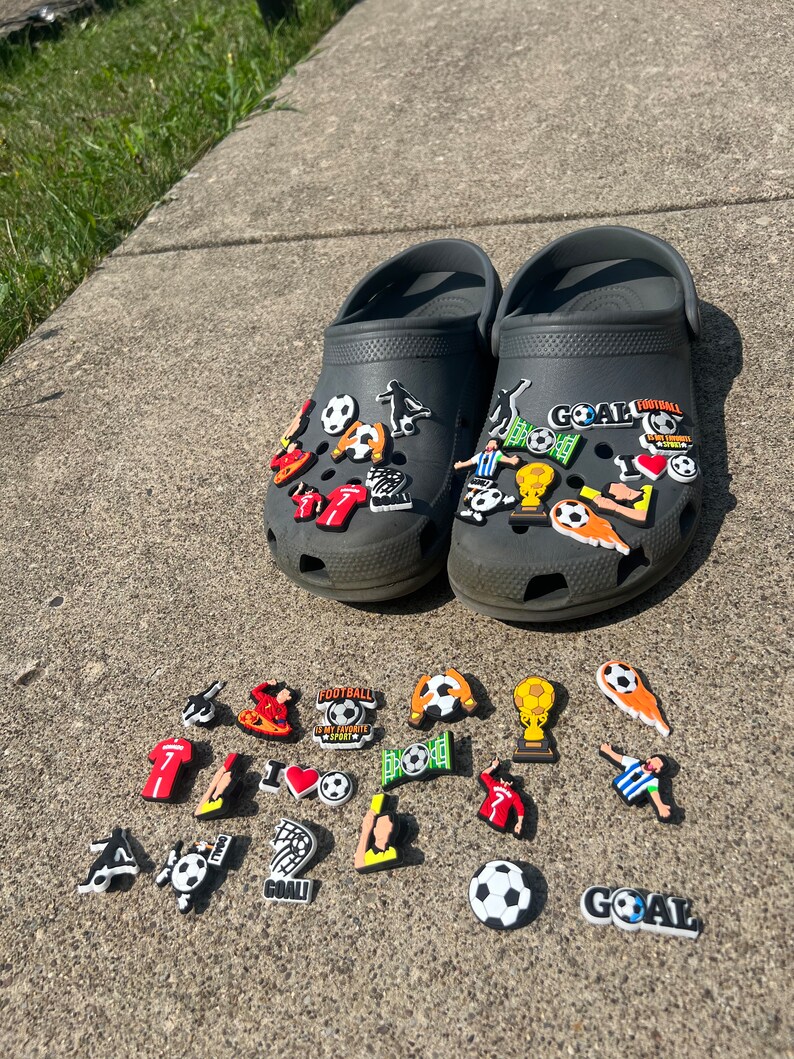 Soccer Theme Shoe Charms Croc Charms Jibbitz Ronaldo Messi Etsy