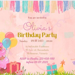 Cute Birthday Invitation for girls