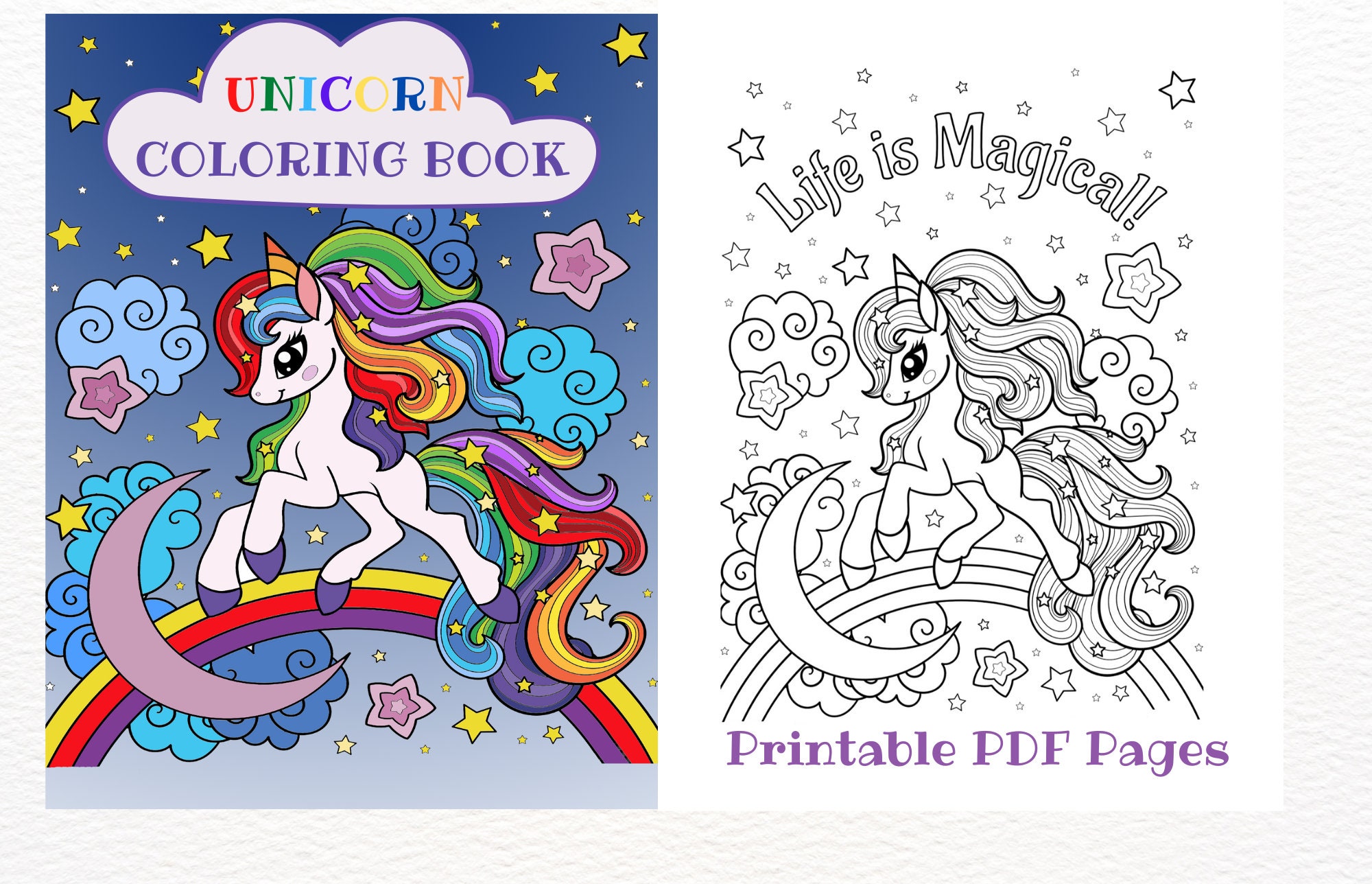 Have A Magical Birthday: Coloring Book - Unicorn Coloring Book for Kids -  50 Unicorn Theme Designs - Large Coloring Book (Paperback)