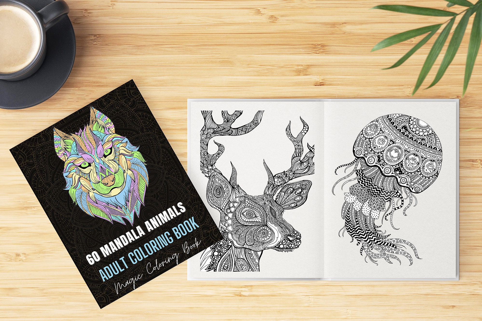 Mandala Animals Digital Coloring Book/ Adult Digital Coloring Pages ...