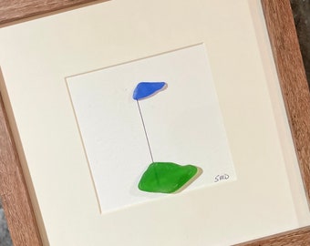 Unique Golf Sea Glass Art