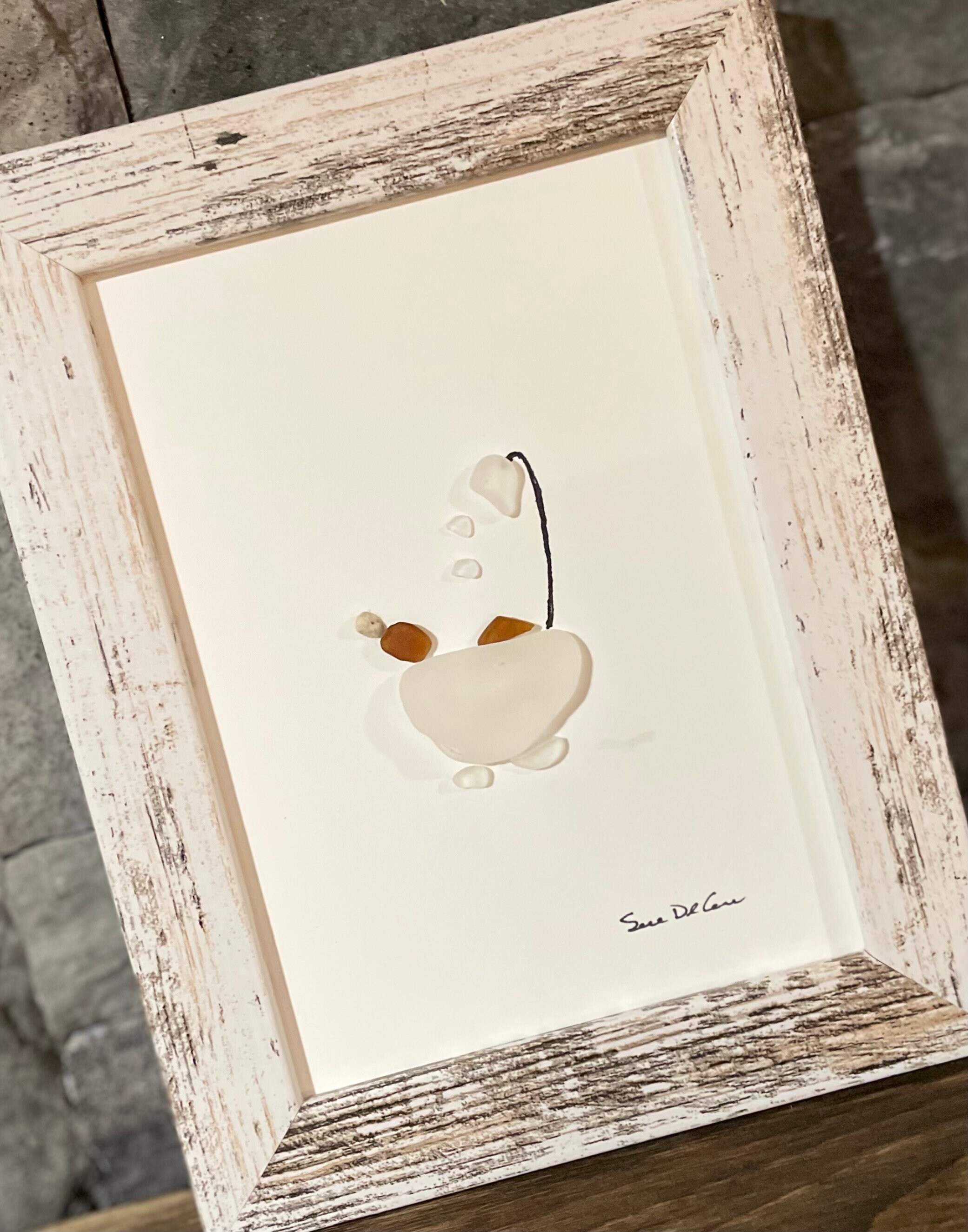 Sea Glass Art, Bathroom Decor. Etsy