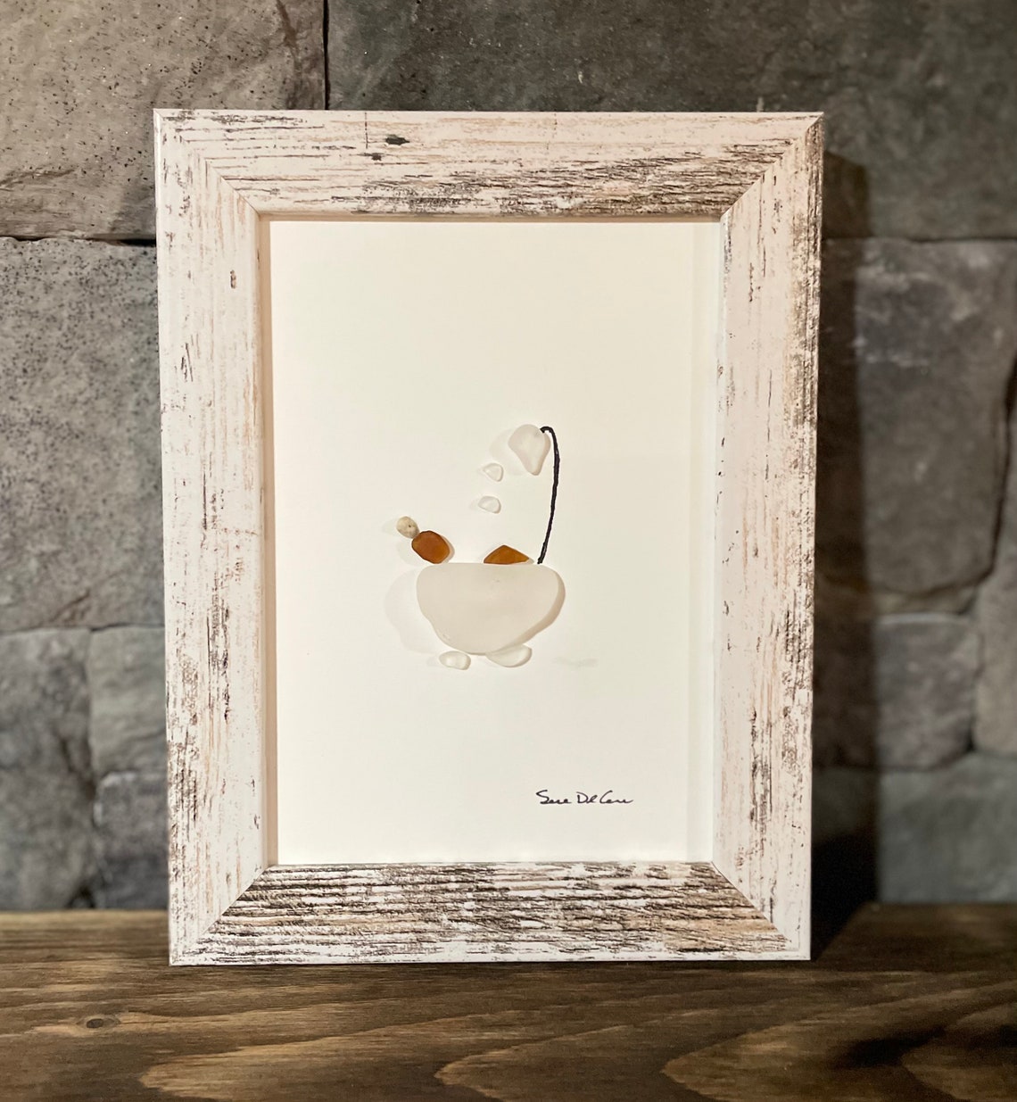 Sea Glass Art, Bathroom Decor. Etsy