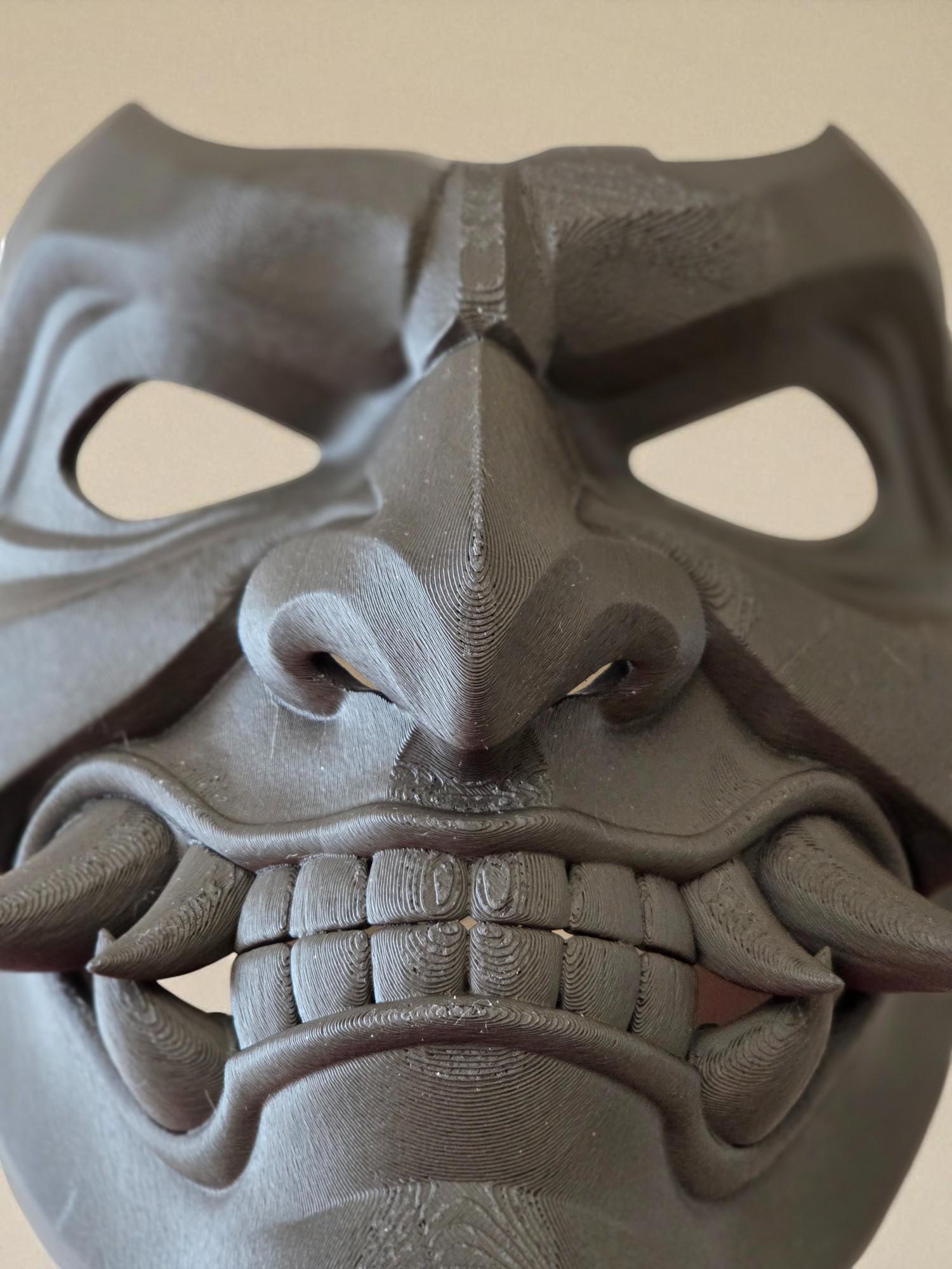 Wearable 3D Printed Menpo Samurai Mask Japanese Warrior Cosplay, LARP