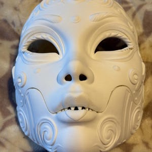 Geisha mask, Geisha Mask with Sharp Teeth - Unique Japanese Art, japanese mask