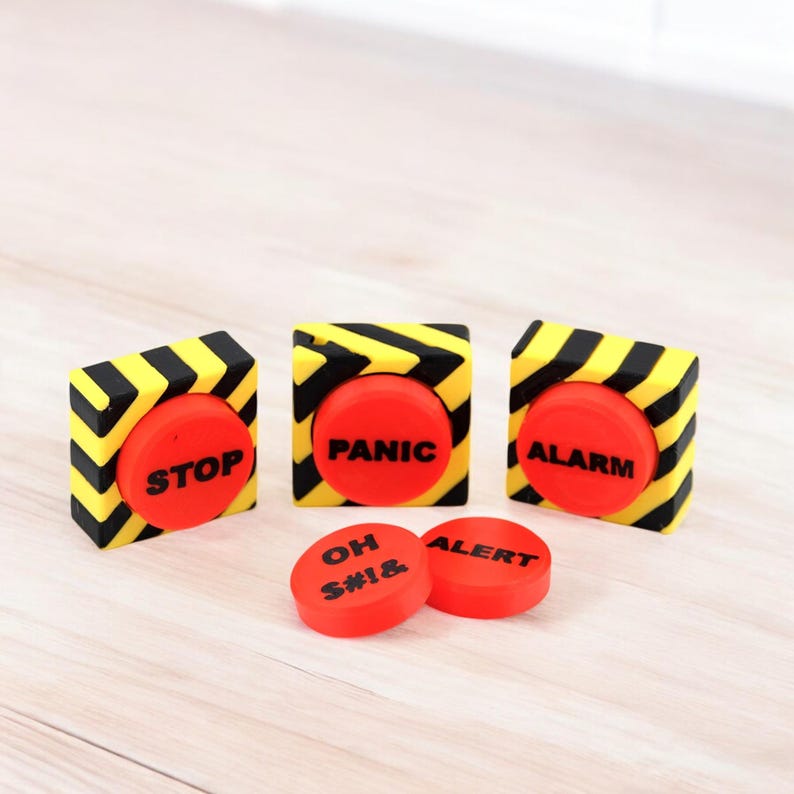 Adorable 3D Printed BIG RED BUTTON Clicker - Perfect Handheld Size ...
