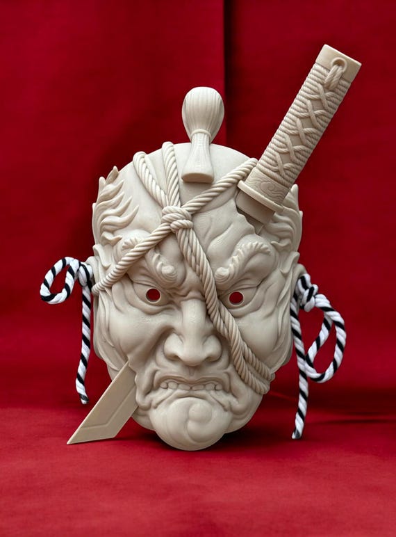Namakubi Mask – 3D Printed Japanese Tattoo-inspired Decor - Etsy
