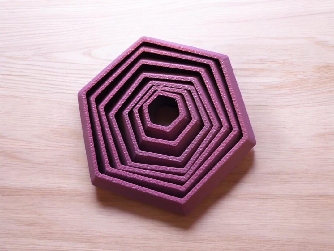 Heagonal Fidget 3D Printed Hexagonal Stress Fidget Toy | ADHD Support Gift | Vibrant ...