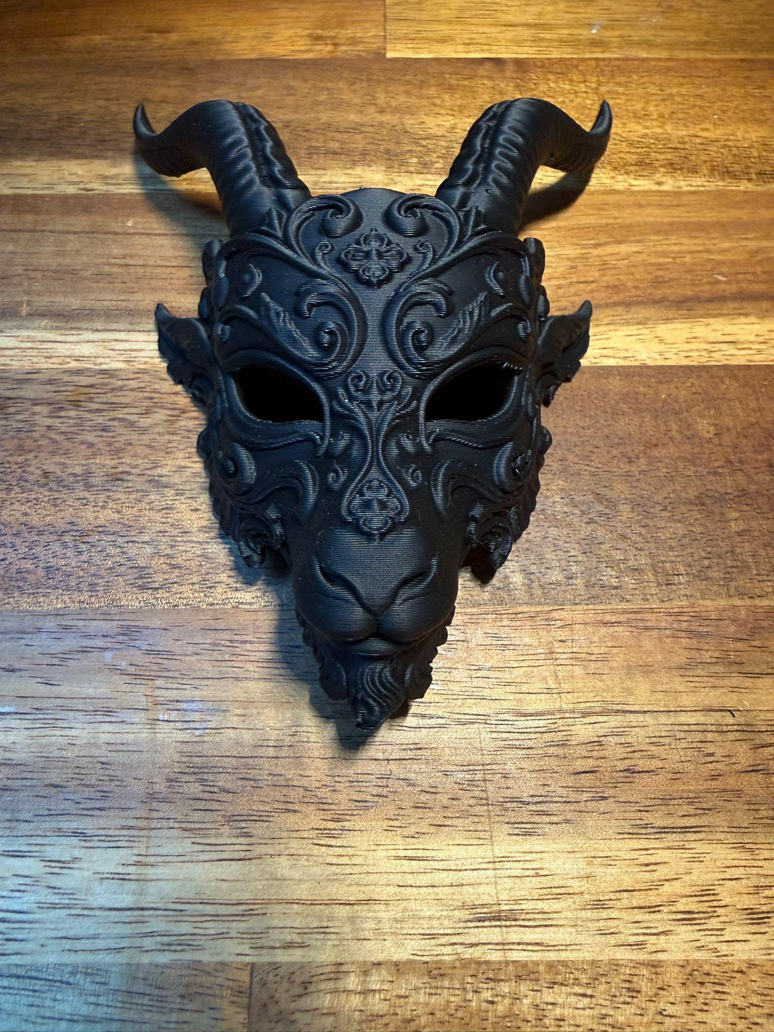 Baroque Goat Mask – the Arcane Horned Crown (3D Printed) - Etsy